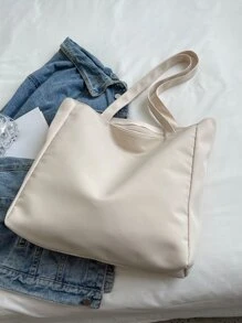 Lightweight,Business Casual Floral & Slogan Embroidery Shopper Bag School Bag For Graduate, Teen Girls, Freshman, Sophomore, Junior & Senior In College, University & High School, Perfect For Outdoors ,Travel & Back To School For Teen Girls Women College Students,Rookies & White-Collar Workers Perfect For Office,College,Work ,Business,Commute,Outdoors, Travel, Outings, Literary School Bag & Book Bag For Women Or Students, Perfect For Books, Shopping, Back To School And More