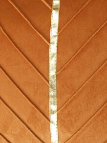 鋸齒紋設計靠墊套不附帶墊芯 - 橘色 - 查看 3