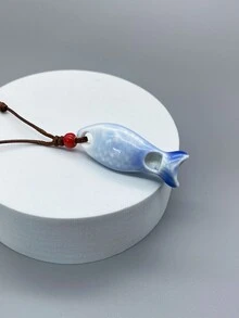 Hombres Collar en forma de pescado con diseño de silbato - Multicolor - Ver 2