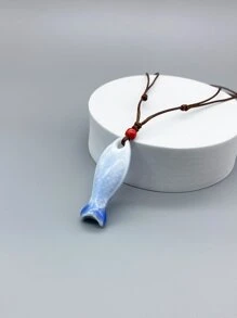 Hombres Collar en forma de pescado con diseño de silbato - Multicolor - Ver 3