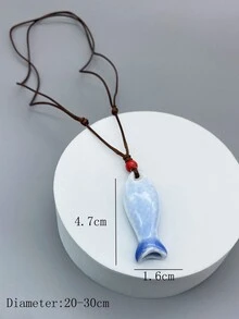 Hombres Collar en forma de pescado con diseño de silbato - Multicolor - Ver 4