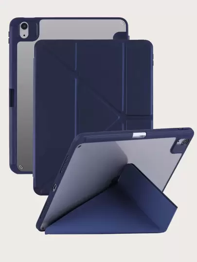 亚克力 Y 型折叠笔槽平板电脑保护壳，适用于 iPad Mini 6/Mini 7/9.7/10.2/10.5/Air 4/Air 5/10th/10.9/Pro 11"/Air 11"(M2)/Air 13"(M2)/Pro 11"(M4)/Pro 13"(M4) 2024 12.9 英寸，亚克力两面都有保护膜，使用前需撕下