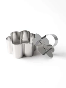 1 Bộ Khuôn Làm Bánh Bằng Thép Không Gỉ, Bộ Khuôn Thiết Kế Hoa Hiện Đại Cho Bánh - Bạc - Xem 6