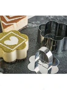 1 Bộ Khuôn Làm Bánh Bằng Thép Không Gỉ, Bộ Khuôn Thiết Kế Hoa Hiện Đại Cho Bánh - Bạc - Xem 7