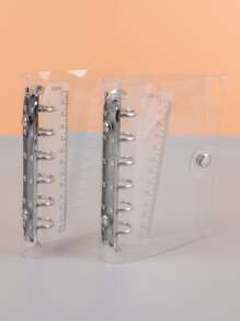 1 pezzo trasparente Clip di file con Righello - Trasparente - Visualizzare 6