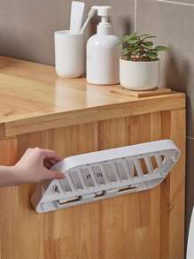 1入組字母圖案掛壁式浴室儲物架 - 白色 - 查看 4