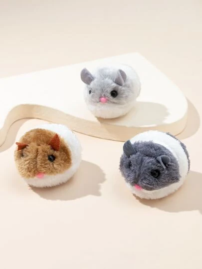 1入組隨機顏色鼠標設計振動貓逗樂器