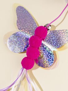 1 قطعة فراشة ديكور معلقة القط دعابة حبل ، باب معلق أو جدار التفاعلية فراشة القط لعبة دعابة للعب ممارسة القفز