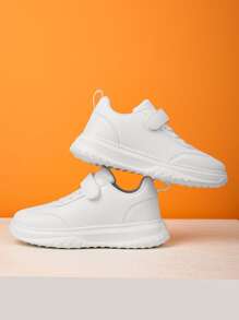 Giày thể thao trẻ em Ren lên màu trơn - trắng - Xem 6