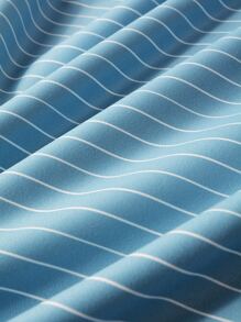 Manfinity Men Striped Quarter Zipper Polo Shirt - Baby Blue - View 3