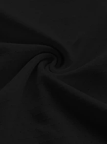 Easithlete 图案印花运动背心健身背心女式健身房衬衫 - 黑色 - 查看 4