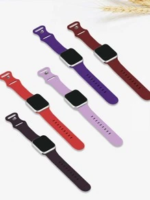 5入組素色錶帶適用於Apple Watch - 紅色 - 查看 2