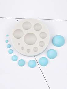 1入組 3D 珍珠軟糖模具半球形矽膠巧克力模具棒棒糖模具圓頂圓形矽膠模具迷你半珍珠球蛋糕裝飾模具 - 白色 - 查看 2