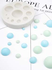 1入組 3D 珍珠軟糖模具半球形矽膠巧克力模具棒棒糖模具圓頂圓形矽膠模具迷你半珍珠球蛋糕裝飾模具 - 白色 - 查看 3