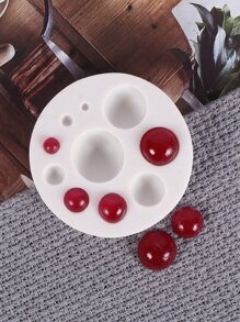 1入組 3D 珍珠軟糖模具半球形矽膠巧克力模具棒棒糖模具圓頂圓形矽膠模具迷你半珍珠球蛋糕裝飾模具 - 白色 - 查看 5