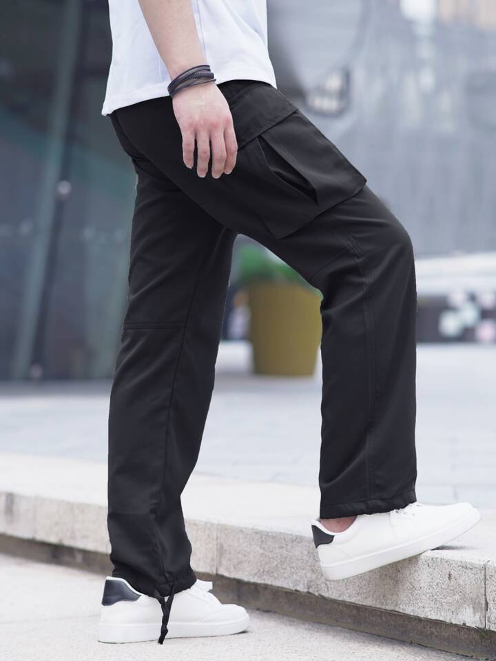 Manfinity Hypemode Men Flap Pocket Drawstring Waist Pants | SHEIN USA 