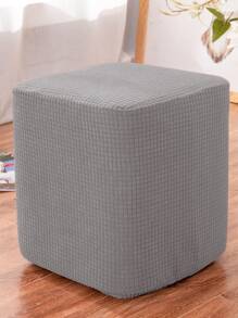 1pc Solid Color Chair Slipcover - Light Grey - View 3