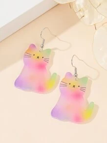 Bông tai thả trang trí mèo - Nhiều màu - Xem 2