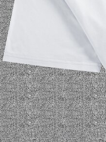 ROMWE MEN Guys Letter Pigeon Graphic Tee - White - View 4