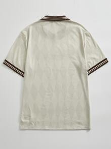 Manfinity Sporsity Men Letter Graphic Striped Trim Tee