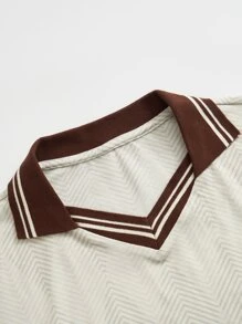 Manfinity Sporsity Men Letter Graphic Striped Trim Tee