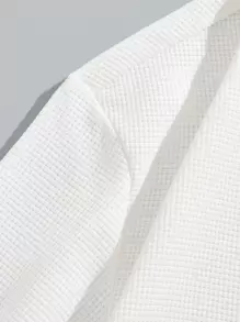 Manfinity EZcore 男士字母刺繡西裝領T恤 - 白色 - 查看 5