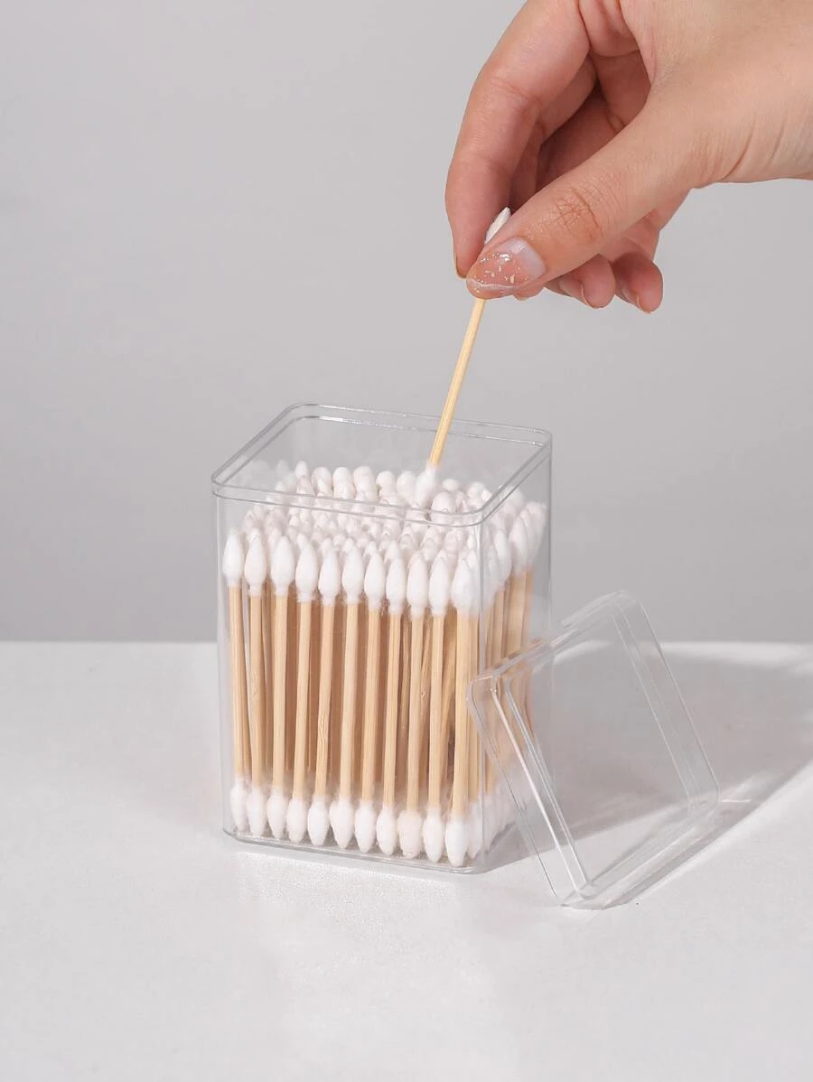 1 Stück Wattestäbchen Aufbewahrungsbox, Raumdekoration, Taschen, Make-up Tasche, Schminktisch, Reise, Make-up Tasche, Reiseaccessoires, Organizer, Aufbewahrung, Reiseaccessoire, Make-up Organizer, Make-up Taschen, Kulturtasche, Schreibtischorganizer, Kosmetiktasche, Make-up Beutel, Make-up Organizer, Schminktisch Accessoires, Make-up Beutel, Make-up Taschen, Schmuckkasten, Beutel, Make-up Pinsel Halter, Pinsel Halter, Parfüm Organizer, Beutel