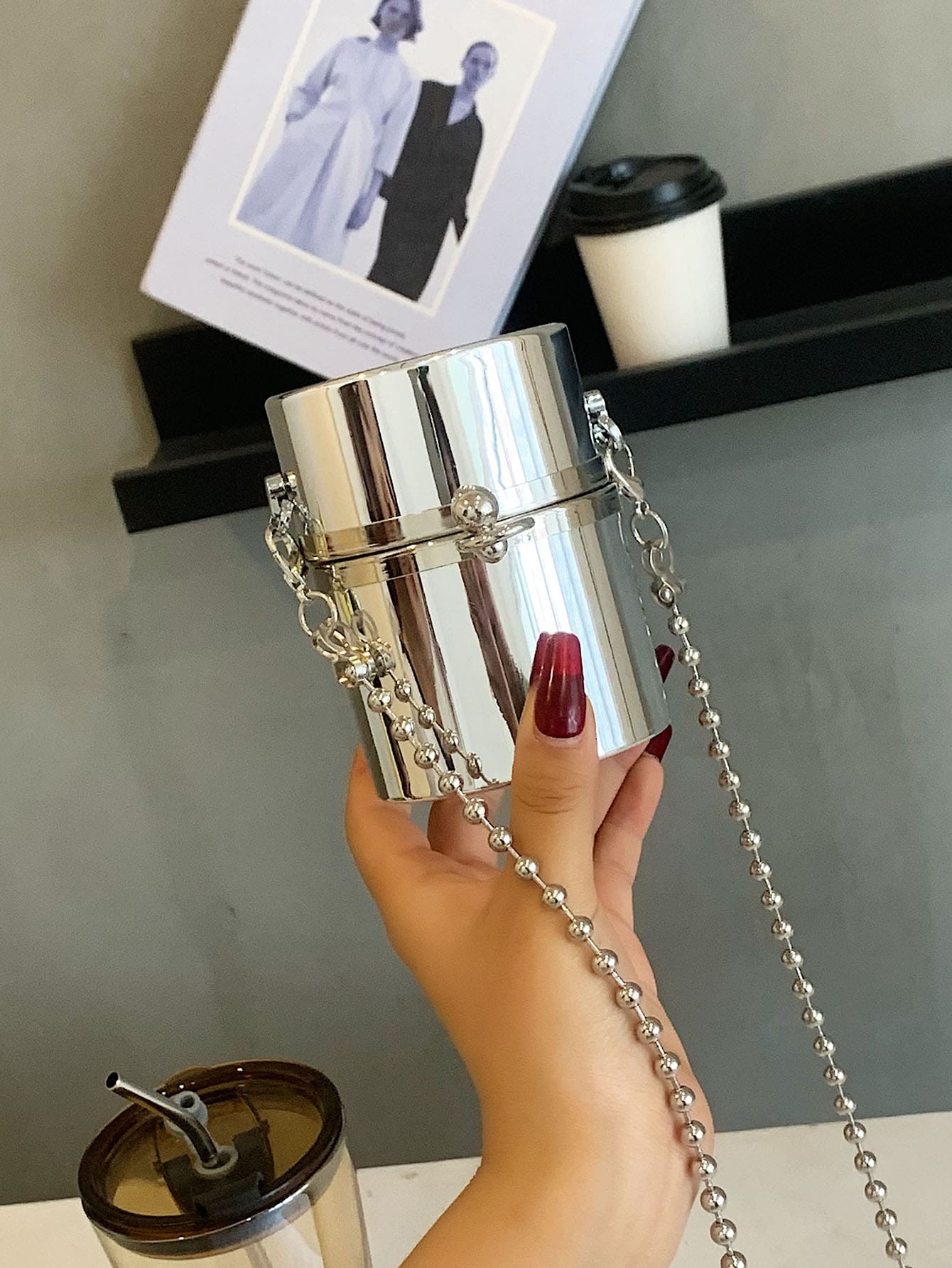 Mini Bucket Bag - Silver - View 1