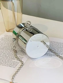 Mini Bucket Bag - Silver - View 5