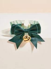 1pc Random Color Bow Decor Pet Necklace - Multicolor - View 4