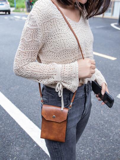 Mini Minimalist Phone Wallet Pouch Shoulder Bag Cellphone Case Phone Bag Clutch Lightweight Fashion White-Collar Workers College Work Business Commute Office For Anniversary For Birthday Gift On Valentine Day Gift Gift Women For Women Wallet Purse Wallet