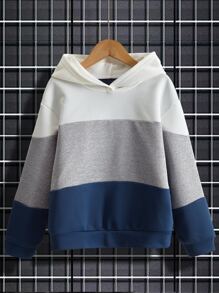 Niños Capucha de hombros caídos de color combinado - Multicolor - Ver 1