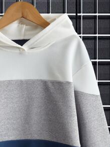 Niños Capucha de hombros caídos de color combinado - Multicolor - Ver 4