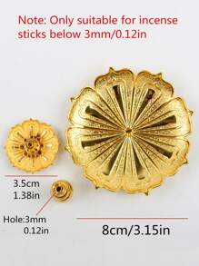 1入組蓮花設計香台 - 金色 - 查看 8