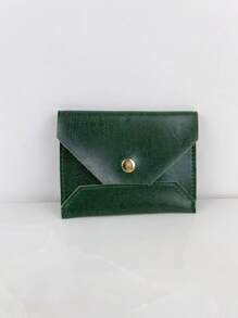 按扣翻蓋零錢包 - 墨綠色 - 查看 5