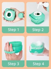 1 Màu Sắc Ngẫu Nhiên Thú Cưng Bàn Chải Rửa Dầu Gội Massage Tắm Silicon Mềm Tắm Bàn Chải Chà Rửa Dụng Cụ Cho Chó Mèo - Nhiều màu - Xem 7