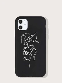 Coque de téléphone avec motif de couple, version internationale, pas la version domestique - Multicolore - Voir 1