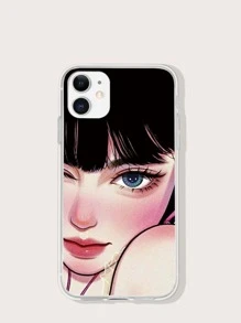 卡通女孩手機外殼 - 彩色 - 查看 1