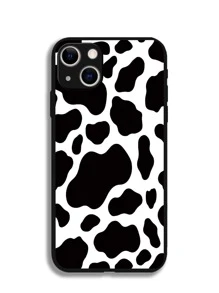 Cow Pattern Phone Case - Black and White - View 1