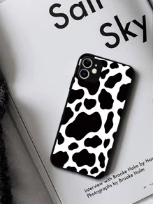 Cow Pattern Phone Case - Black and White - View 3
