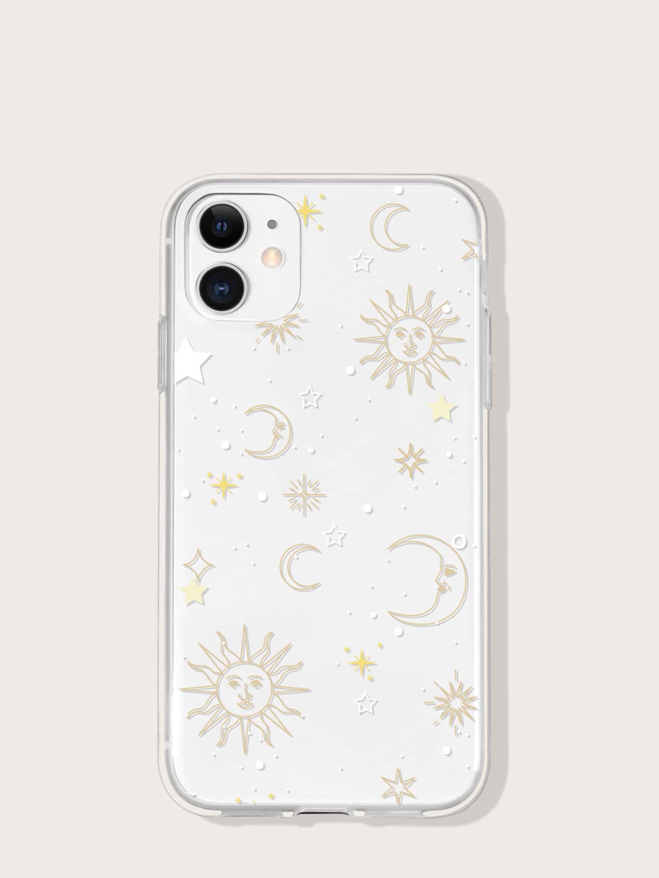 1入太陽和月亮印花軟殼電話殼,適用於iPhone/Samsung的多種型號,包括iPhone 11,iPhone 13,Galaxy A52 - 彩色 - 查看 1
