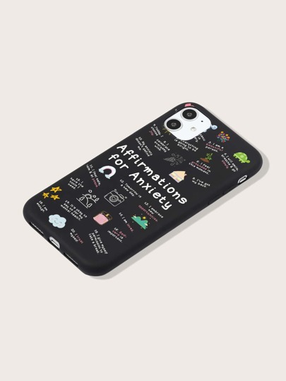 Funda de teléfono con gráfico de eslogan compatible con Galaxy A52, 11, 13