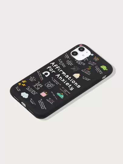 Slogan Graphic Phone Case Compatible With Galaxy A52, 11, 13