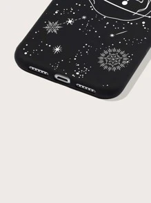 Cat Pattern Phone Case,International Version, Not The Domestic Version - Black and White - View 3