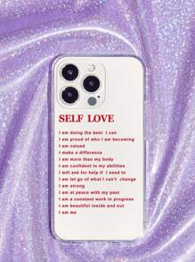 Slogan Graphic Clear Phone Case Compatible With IPhone 11,IPhone 13,IPhone 14 Pro Max - Multicolor - View 1