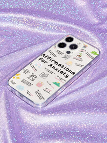 Letter Graphic Clear Phone Case - Multicolor - View 2