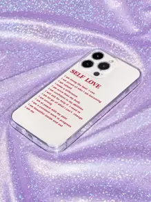 Slogan Graphic Clear Phone Case Compatible With IPhone 11,IPhone 13,IPhone 14 Pro Max - Multicolor - View 2