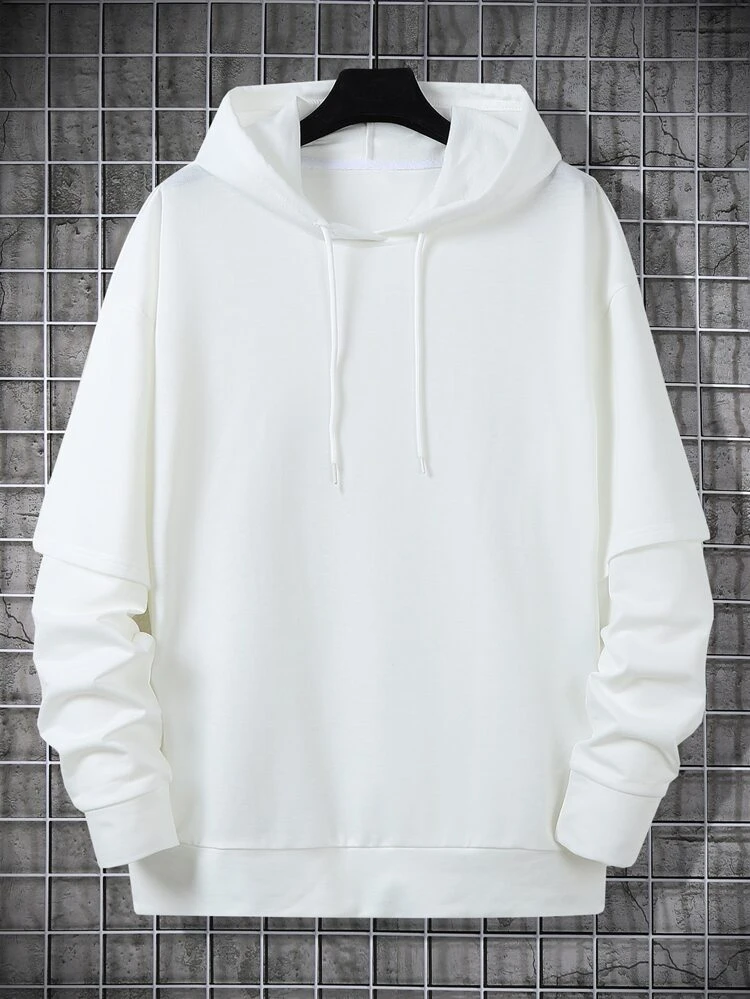 Men Solid Drawstring Hoodie | SHEIN