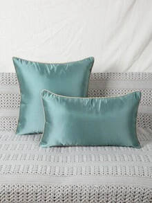 1pc Jacquard Cushion Cover Without Filler - Green - View 6