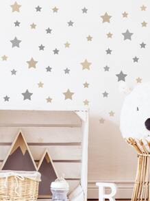 1 件星星图案墙贴，波西米亚风 PVC 星星印花墙贴，用于家居装饰，贴纸，墙贴，乙烯基贴花用于家居装饰，春季装饰品让您的家焕然一新，Rama 装饰贴纸礼物生日毕业 - 彩色 - 查看 5